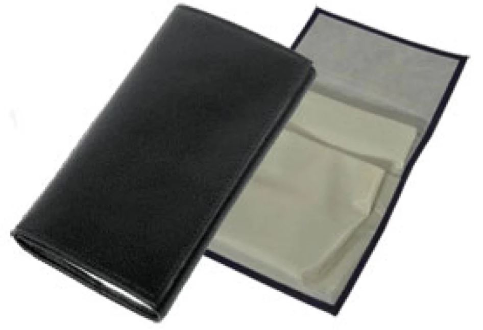 Black Vinyl Roll up Tobacco Pouch - Click Image to Close